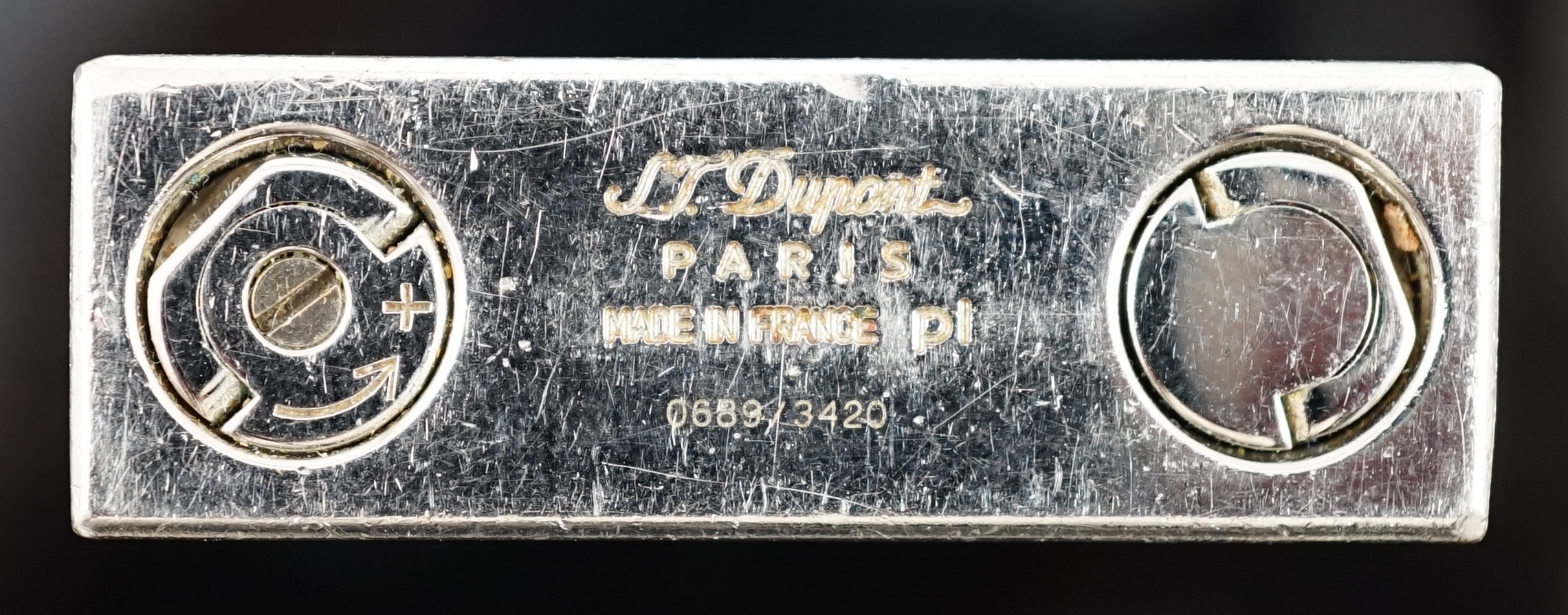 An S.J Dupont palladium plated and three colour enamel limited edition Medici cigarette lighter